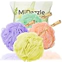 Midazzle Luxury Bathing Loofah Sponge Exfoliator Scrubber for High Lather Cleansing (Small, Pack of 4)