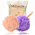 Midazzle Luxury Bathing Loofah Sponge Exfoliator Scrubber for High Lather Cleansing (Small, Pack of 2)