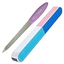 Midazzle Professional Nail File & Buffer Set | 4-Way Nail Buffer Block & Nail File with Grip | Nail Shiner, Nail Polisher, Nail Care Tool for Natural & Acrylic Nails | Manicure Pedicure Kit for Women & Men (MI