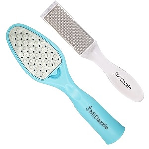 midazzle triangle amp 2 in 1 rectangle foot scrubber callus remover - colors may vary - pack of 2
