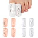 Middle Toe Protectors, 8 Count Silicone Toe Caps for Toe Gel Toe Cap and Protector Men Women Toe Covers for Toe Prevent Pain Relief for Corns, Callus Blisters Ingrown Toenails (Middle Toe)