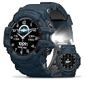 MIDDOW Military Smart Watch with Compass/Flashlight for Men