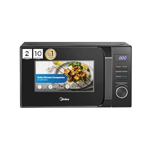 midea 20 l solo digital microwave oven with 700w microwave power 6 auto cook menus multi-stage cooking mmo20cxa-ampebk defrost by time amp weight 30s quick start