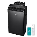 Midea Duo 14,000 BTU (12,000 BTU SACC) HE Inverter Ultra Quiet Portable Air Conditioner, Cools up to 550 Sq. Ft., Compatible with Alexa/Google Assistant, Includes Remote Control &amp; Window Kit