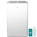 Midea Duo 14,000 BTU (12,000 BTU SACC) High Efficiency Inverter Quiet Portable Air Conditioner,with Heat up to 550 Sq. Ft.,white, Works with Alexa/Google Assistant, with Remote Control &amp; Window Kit