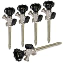 Midline Valve 62101G-OM-5 Anti-Siphon Sillcock Frost Free Outdoor Faucet with Vacuum Breaker 1/2 in. PEX A x 3/4 in. Hose Bib, 10 in. Long (5 Pack), Chrome