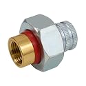 Midline Valve EVGG0112-OM Dielectric Union Pipe Fitting; 1-1/2 in. FIP; Reduces Electrolysis; Brass x Stainless Steel