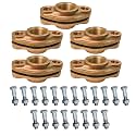 Midline Valve XNGU112L-OM-5 Water Meter Hardware Kit Includes 2 Flanges, 2 Gaskets, 4 Nuts, 4 Bolts 1-1/2 Connection Bronze (5 Pack), 1-1/2" FIP