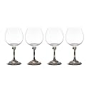Midnight Geode Goblet- Set of 4 with Gift Box Handcrafted Resin Art Black and Gold Designer Wine Goblets
