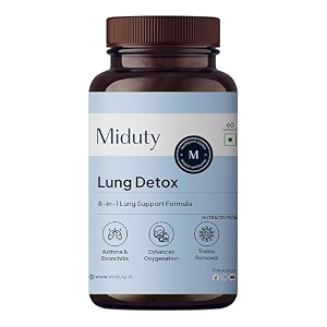 miduty lung detox - nac supplement 400 mg n- acetyl cysteine stinging nettle 100 mg amp quercetin -lungs protective amp respiratory health - 60 veg capsules