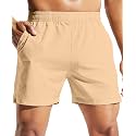 MIER Men's 5 Inch Running Athletic Shorts with Pockets Quick Dry Lightweight Gym Workout Shorts, Elastic Waist