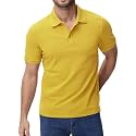 MIER Men's Cotton Pique Polo Shirts, Short Sleeve Golf Work Casual Tops