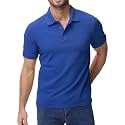 MIER Men's Cotton Pique Polo Shirts, Short Sleeve Golf Work Casual Tops