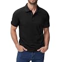 MIER Men's Cotton Pique Polo Shirts, Short Sleeve Golf Work Casual Tops
