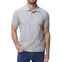 MIER Men's Cotton Pique Polo Shirts, Short Sleeve Golf Work Casual Tops
