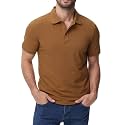MIER Men's Cotton Pique Polo Shirts, Short Sleeve Golf Work Casual Tops