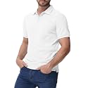 MIER Men's Cotton Pique Polo Shirts, Short Sleeve Golf Work Casual Tops