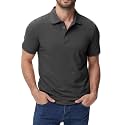 MIER Men's Cotton Pique Polo Shirts, Short Sleeve Golf Work Casual Tops