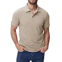 MIER Men's Cotton Pique Polo Shirts, Short Sleeve Golf Work Casual Tops