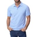 MIER Men's Cotton Pique Polo Shirts, Short Sleeve Golf Work Casual Tops