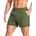 MIER Men's Workout Running Shorts Lightweight Active 5 Inches Shorts with Pockets, Quick Dry, Breathable