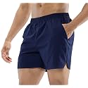 MIER Men's Workout Running Shorts Lightweight Active 5 Inches Shorts with Pockets, Quick Dry, Breathable