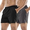 MIER Men's Workout Running Shorts Lightweight Active 5 Inches Shorts with Pockets, Quick Dry, Breathable