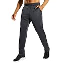 MIER Mens Ankle Zip Sweatpants, Soccer Warm-up Track Pants with Pockets