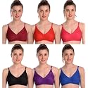 MiEstilo Women's Cotton Blend Non-Padded Wirefree T-Shirt Bra Combo