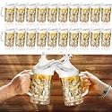 Mifoci 20 Pcs 20oz Plastic Beer Mugs with Handles Oktoberfest Beer Stein