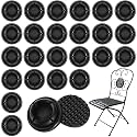 Mifoci 24 Pcs 1 Inch Wrought Iron Chair Feet Caps, Plastic Leg Glides