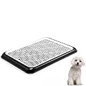 Mifoci Dog Pee Pad Holder Potty Tray Portable Dog Litter Box Toilet Training for Indoor Outdoor Small Medium Large Pet Puppy (Black,19.69 x 14.17 Inches,2 Pcs)