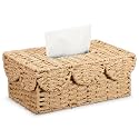 Mifoci Rectangular Paper Rope Tissue Box Cover Woven, 11 x 6.5 x4.5 Inch
