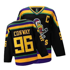 mighty ducks jersey movie ice hockey jersey s-xxl charlie conway 96 adam banks 99 90s hip hop clothing for party