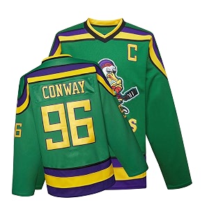 mighty ducks jersey movie ice hockey jersey s-xxl charlie conway 96 adam banks 99 90s hip hop clothing for party