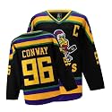 Mighty Ducks jersey Movie Ice Hockey Jersey S-XXL Charlie Conway #96 Adam Banks #99, 90S Hip Hop Clothing for Party