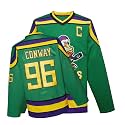 Mighty Ducks jersey Movie Ice Hockey Jersey S-XXL Charlie Conway #96 Adam Banks #99, 90S Hip Hop Clothing for Party