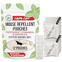 Mighty Mint Mouse Repellent Pouches with Glue Dots, 12 Count