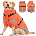 MIGOHI Reflective Dog Winter Coat,Warm Dog Jacket with Harness,XL,Orange