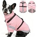 MIGOHI Snowproof Dog Jacket with Harness in a Chilly Day,S,Pink