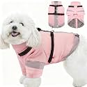 MIGOHI Warm Dog Coat,Waterproof Small Dog Jacket with Harness,XS,Pink