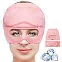 Migraine Relief Cap,2 in 1 Detachable Gel Eye Mask for Hot &amp; Cold Therapy Headache mask with Eye Holes ice Pack for Birthday Gifts for Women