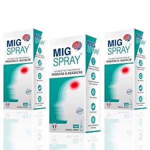 natural migraine relief nasal spray 15ml pack of 3  fast-acting headache sinus amp tension pain relief  ayurvedic amp homeopathic medicine with natural plant extracts  drug-free non-drowsy safe for men women amp kids