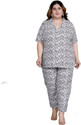 Mihika Fashion Women Night Suit Set Black Printed