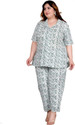 Mihika Fashion Women Night Suit Set Green Printed