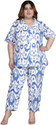 Mihika Fashion Women Printed Light Blue Night Suit Set