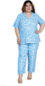 Mihika Fashion Women Printed Light Blue Night Suit Set