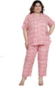 Mihika Fashion Women Night Suit Set Pink Printed