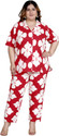 Mihika Fashion Women Night Suit Set Red Printed