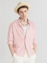 Mihit Lifestyle Men Striped Casual Pink Shirt